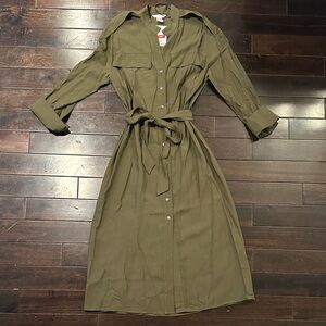 H&M Olive Green Maxi Dress